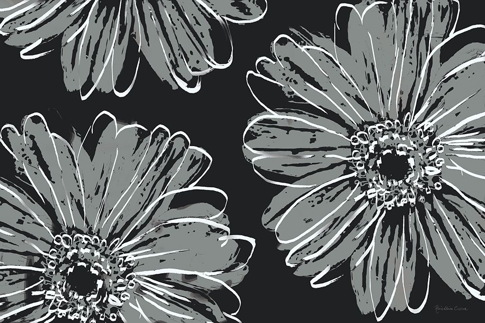 Flower Pop Sketch VII-Black BG art print by Marie-Elaine Cusson for $57.95 CAD