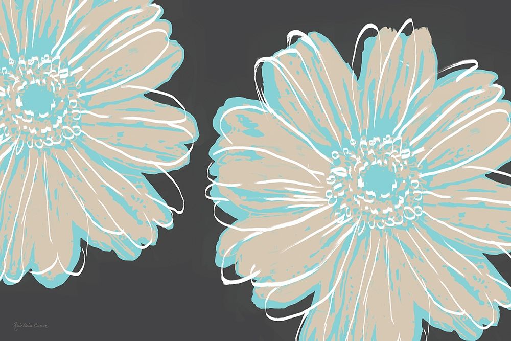 Flower Pop Sketch IX-Charcoal BG art print by Marie-Elaine Cusson for $57.95 CAD