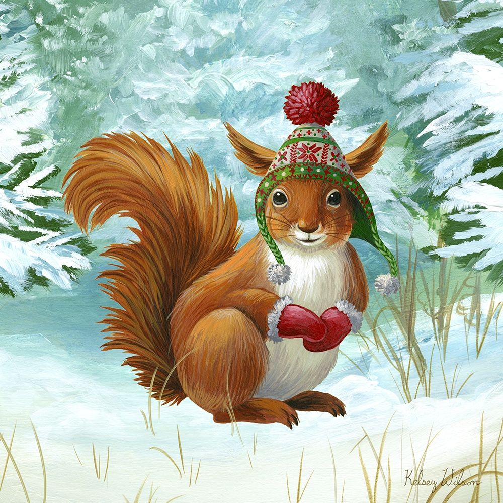 Winterscape IV-Squirrel art print by Kelsey Wilson for $57.95 CAD