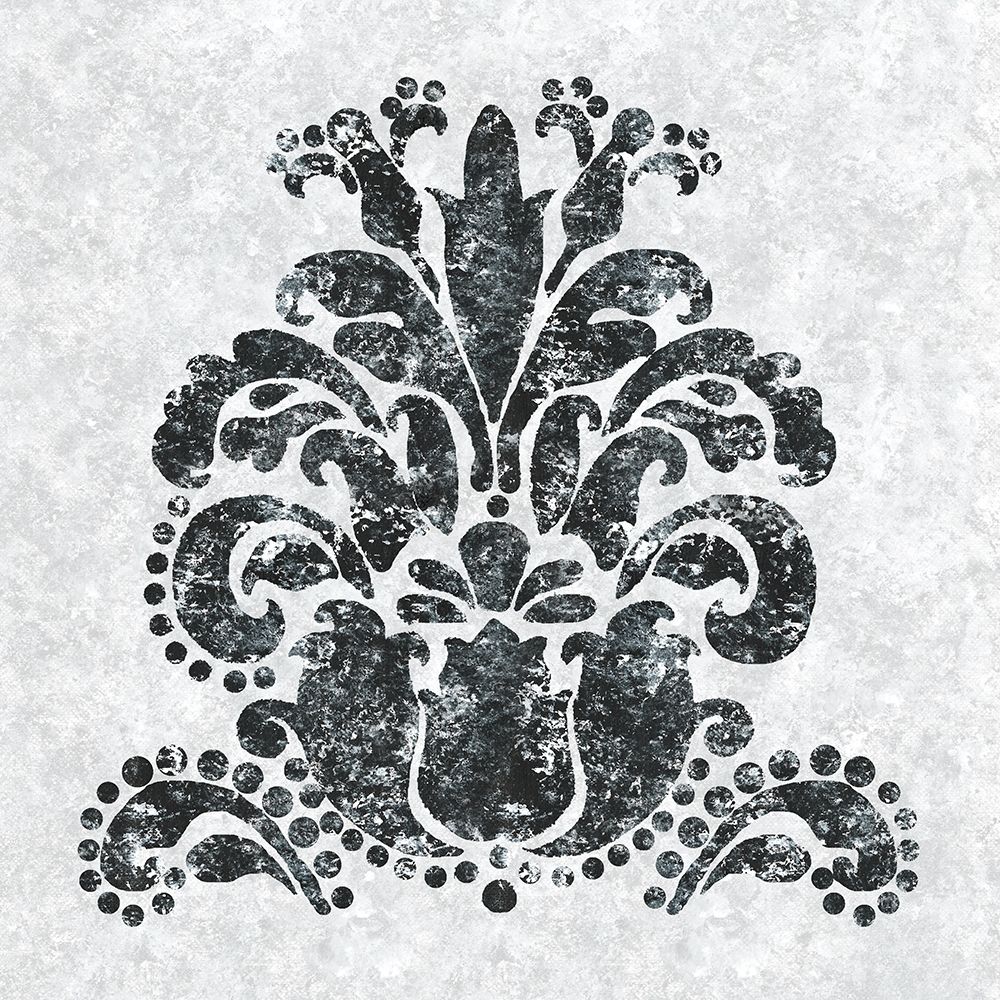 Textured Damask II on white art print by Lee C for $57.95 CAD