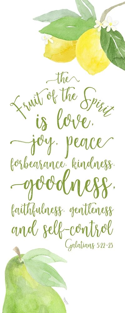 Fruit of the Spirit vertical I-Fruit art print by Tara Reed for $57.95 CAD
