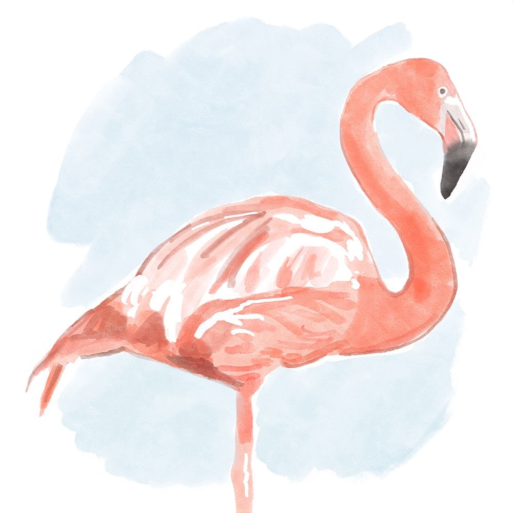 Tropical  Flamingo II art print by Bannarot for $57.95 CAD