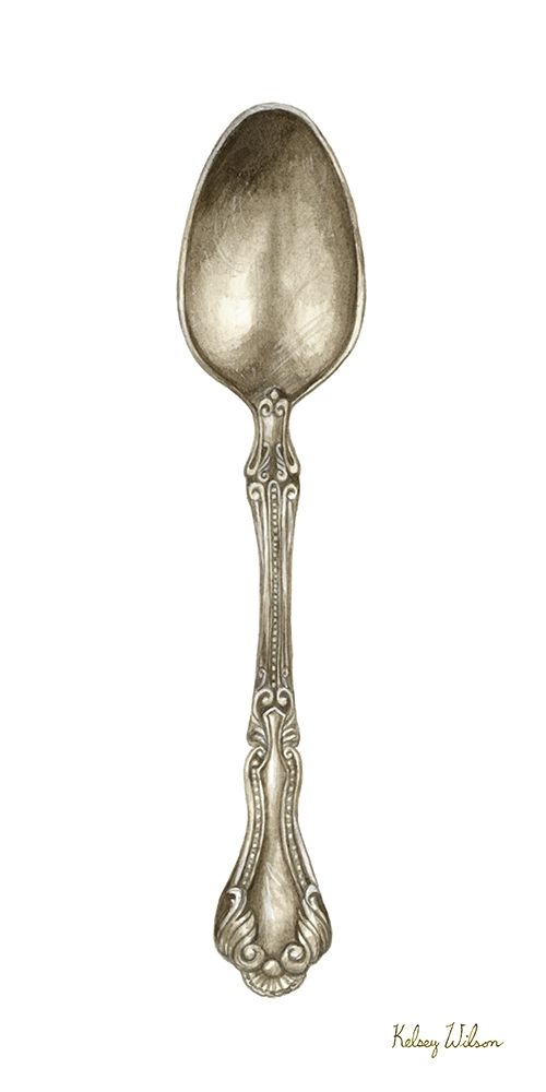 Vintage  Tableware III-Spoon art print by Kelsey Wilson for $57.95 CAD
