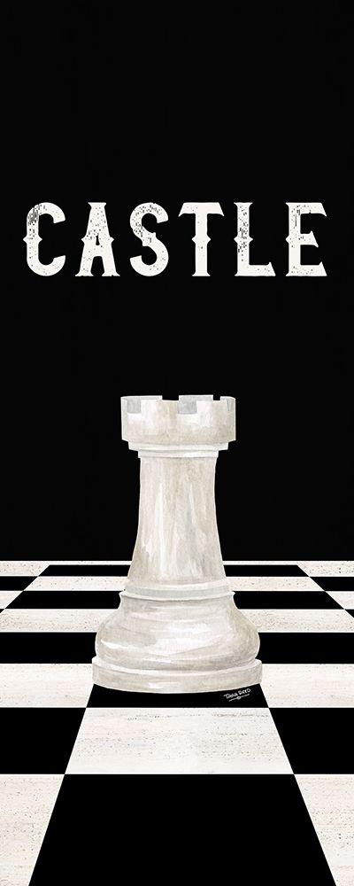 Rather be Playing Chess Pieces white panel II-Castle art print by Tara Reed for $57.95 CAD