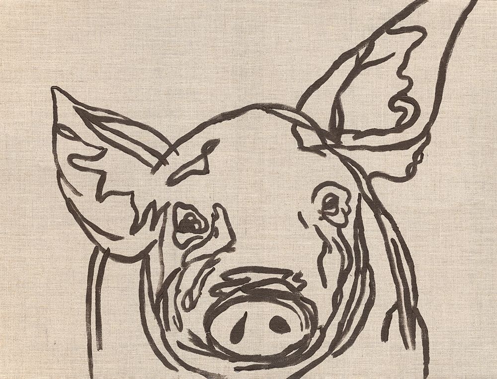 Farm Sketch Pig art print by Kathleen Bryan for $57.95 CAD