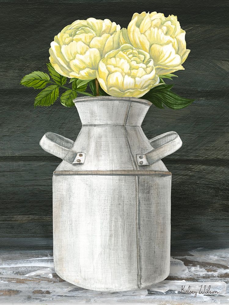 Farmhouse Garden IV-Peonies in jug art print by Kelsey Wilson for $57.95 CAD