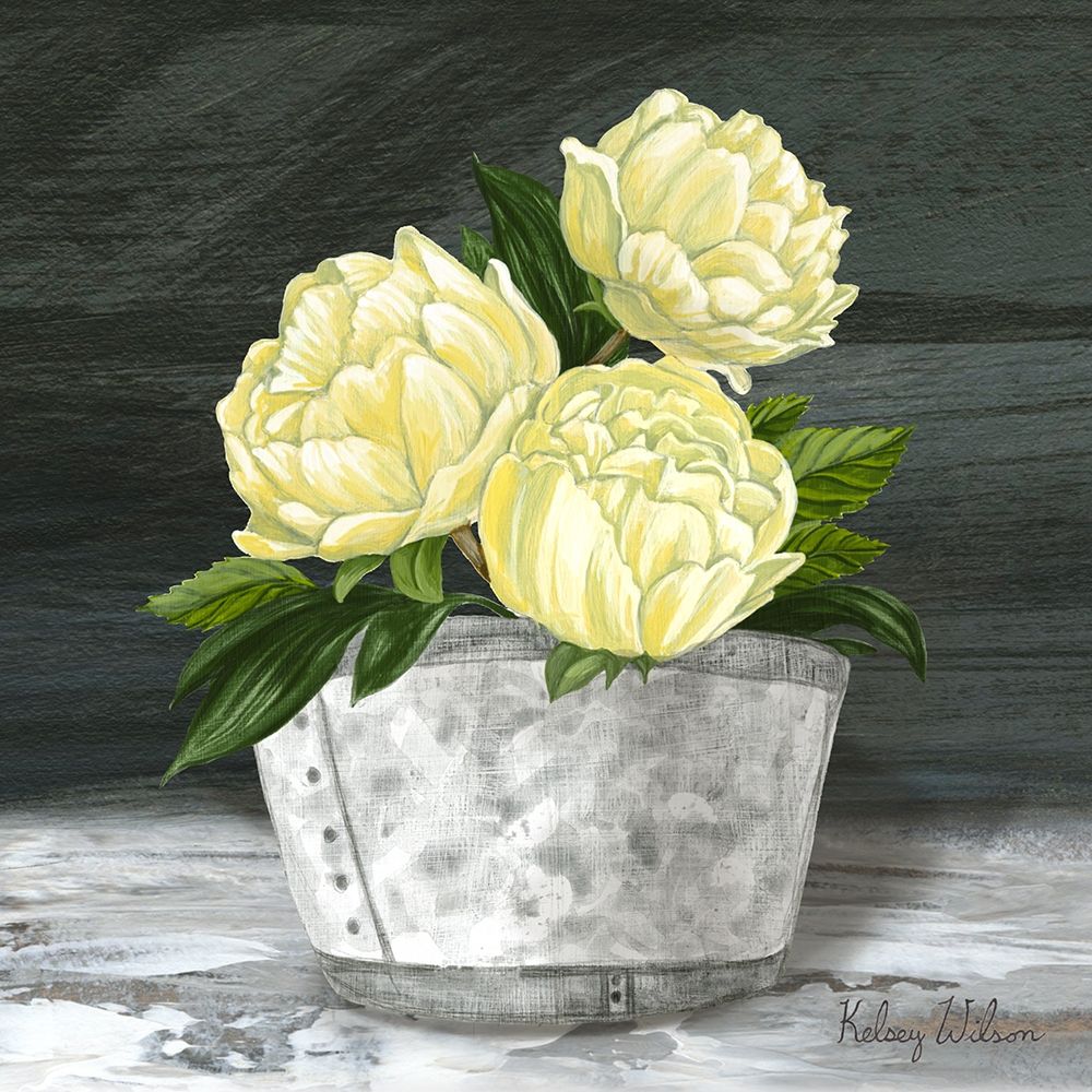 Farmhouse Garden square-Peonies art print by Kelsey Wilson for $57.95 CAD