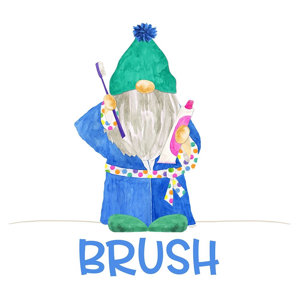 Bathroom  Gnomes II-Brush Boy art print by Tara Reed for $57.95 CAD