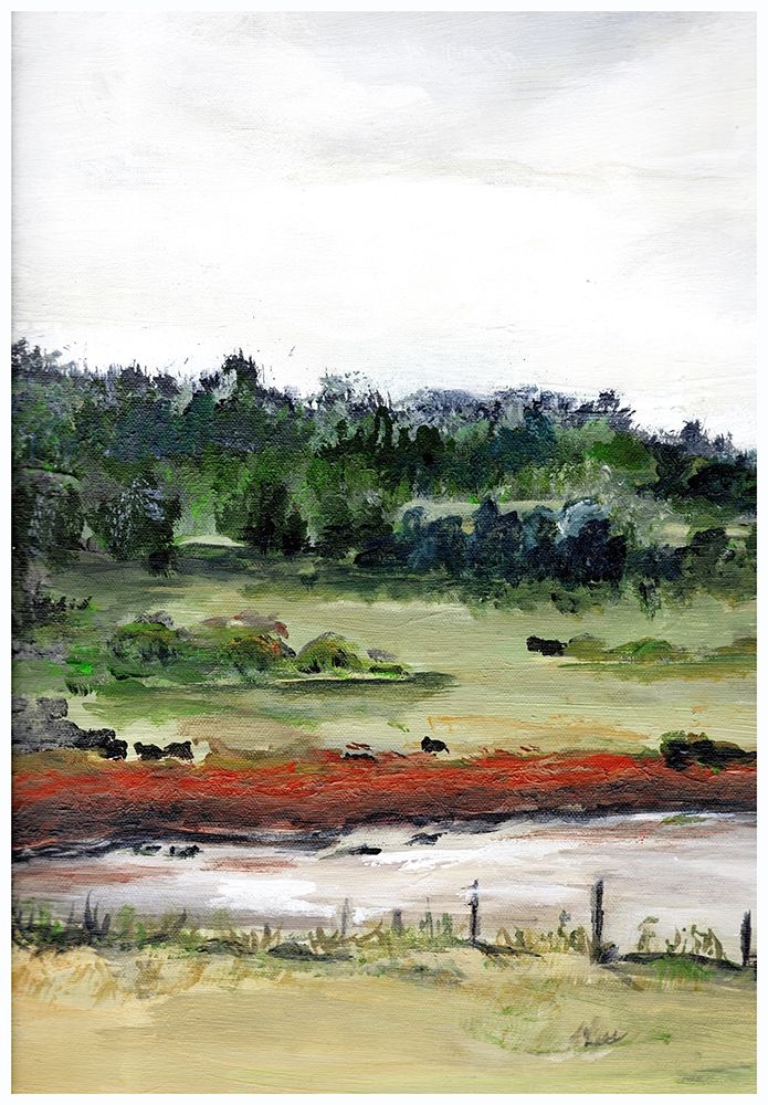 Farmhouse  Fields I art print by Marcy Chapman for $57.95 CAD