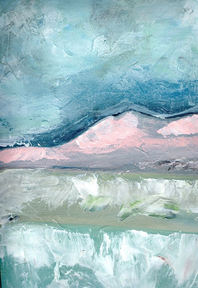 Blush  Pink Mountainscape I art print by Marcy Chapman for $57.95 CAD