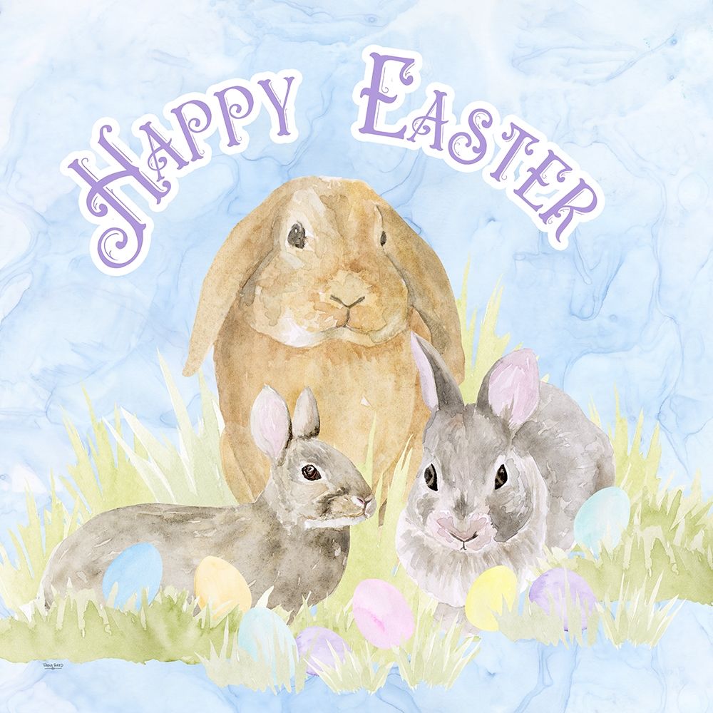 Farmhouse  Easter Sentiment VII-Easter Rabbits art print by Tara Reed for $57.95 CAD