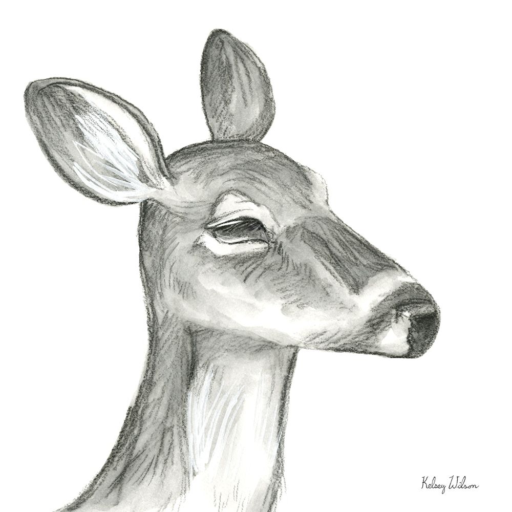 Watercolor Pencil Forest IX-Fawn art print by Kelsey Wilson for $57.95 CAD