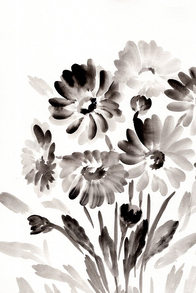 Simple Black Daisies art print by Marcy Chapman for $57.95 CAD