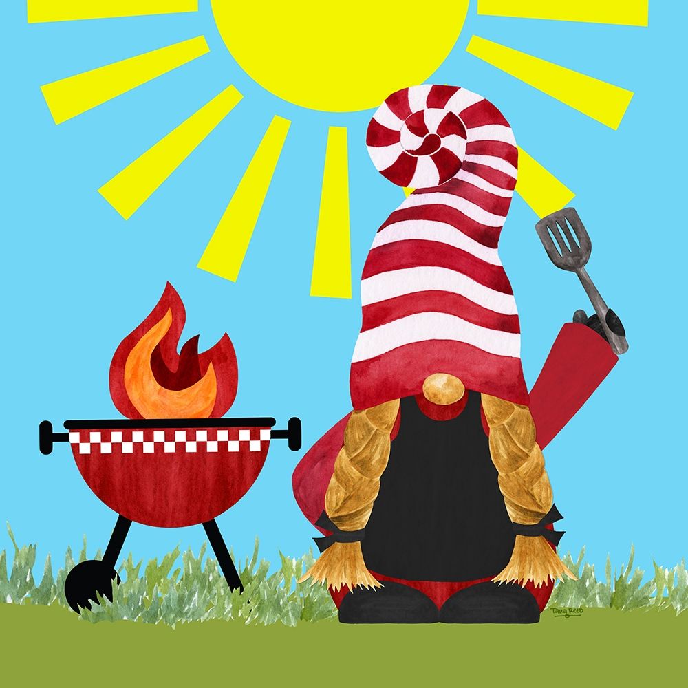 Gnome Grill Masters I art print by Tara Reed for $57.95 CAD