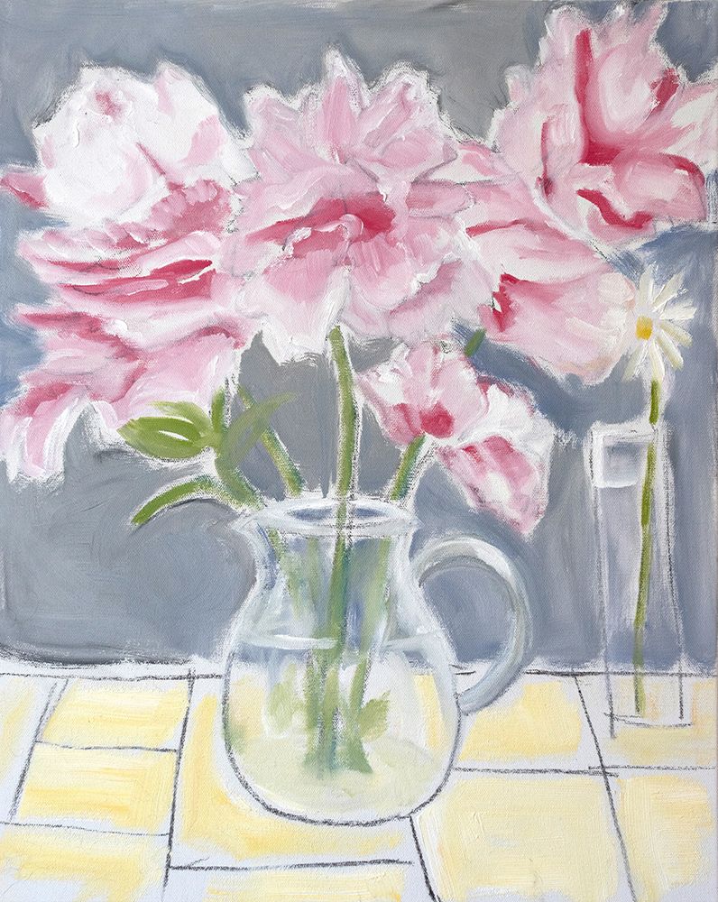Peonies  And a Daisy art print by Susanne Marie for $57.95 CAD