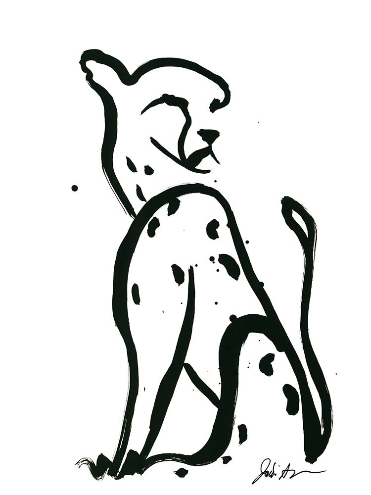 Inked Safari I-Cheetah art print by Jodi Augustine for $57.95 CAD