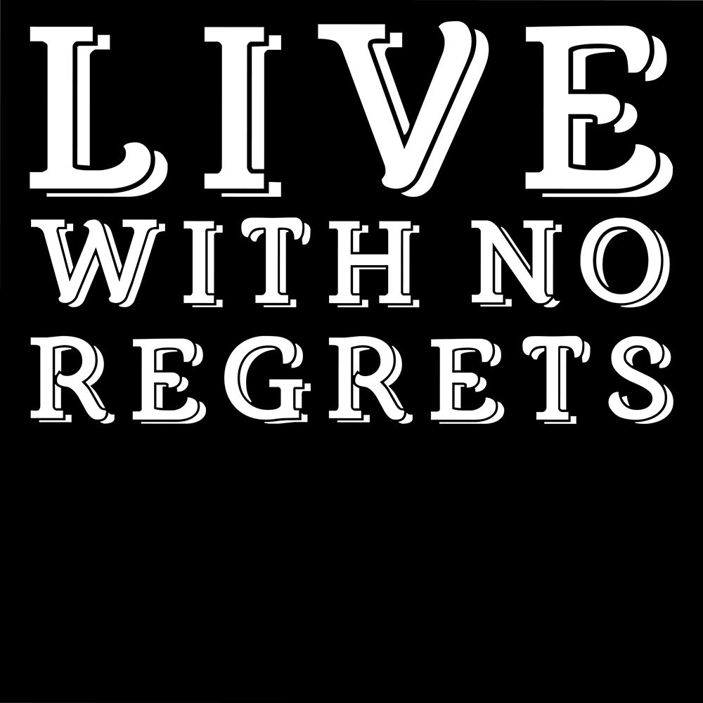 In Black And White Sentiment III-No Regrets art print by JC Designs for $57.95 CAD
