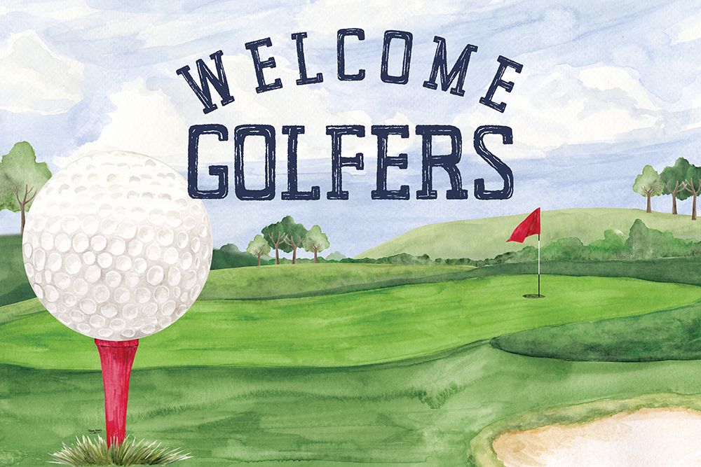 Golf Days landscape I-Welcome art print by Tara Reed for $57.95 CAD