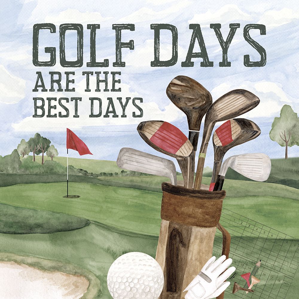 Golf Days neutral II-Best Days art print by Tara Reed for $57.95 CAD
