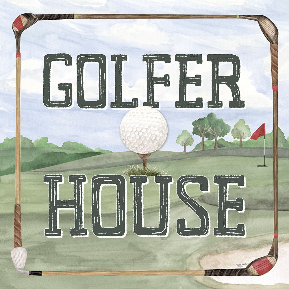 Golf Days neutral IV-Golfer House art print by Tara Reed for $57.95 CAD