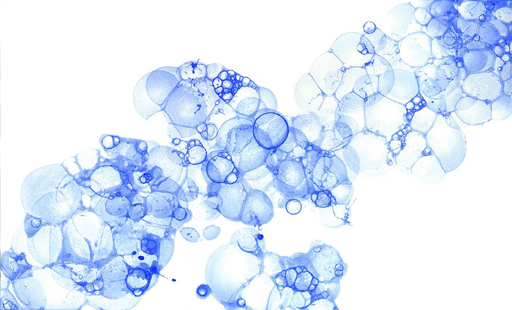 Bubblescape blue I art print by Kelsey Wilson for $57.95 CAD