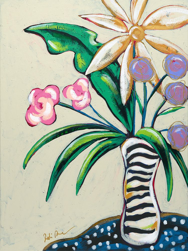 Pop Florals I-Stripes art print by Jodi Augustine for $57.95 CAD