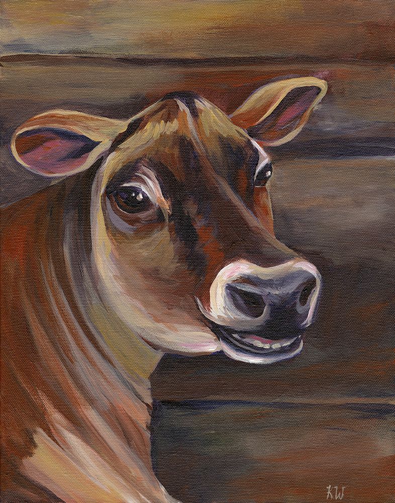 Barn Cow art print by Kelsey Wilson for $57.95 CAD