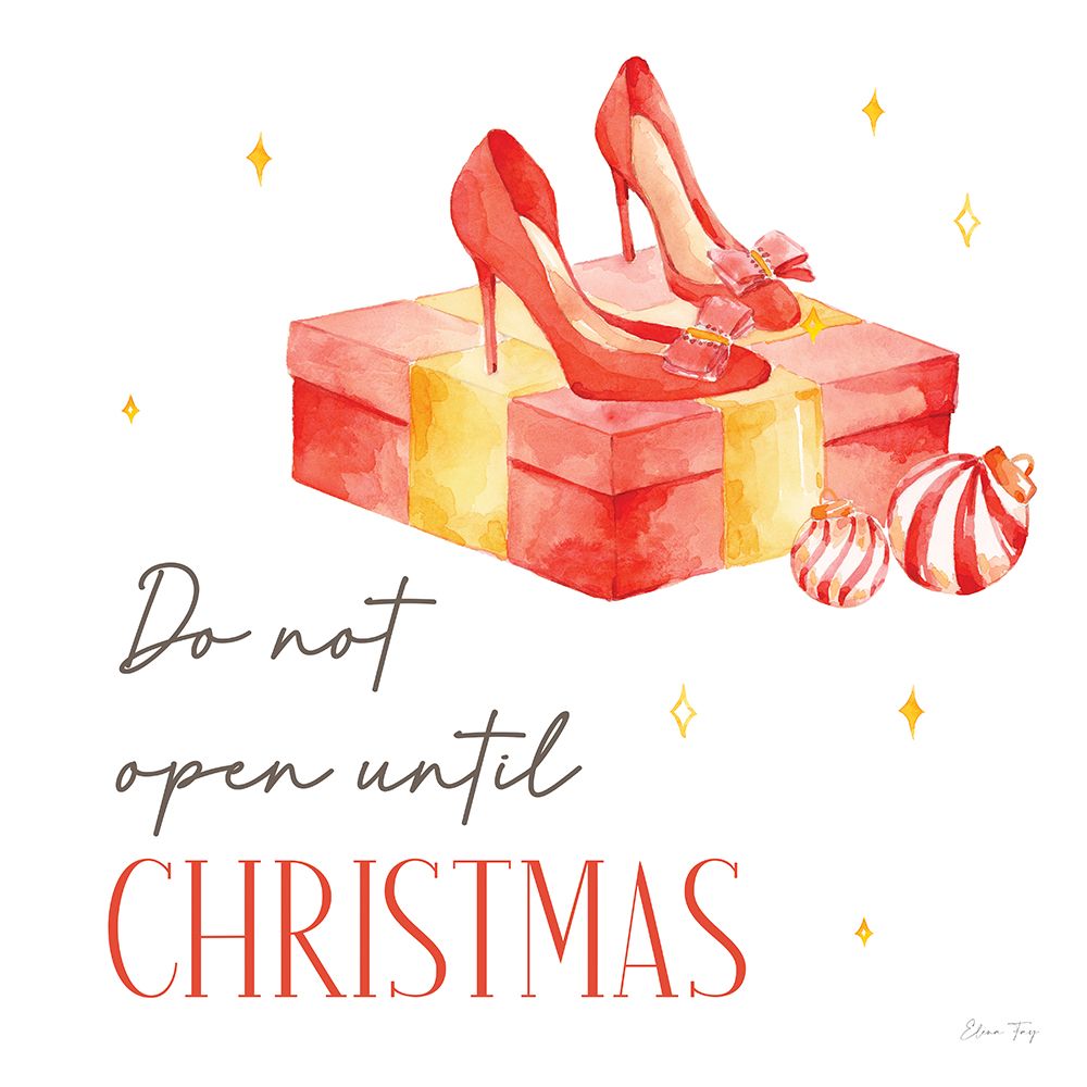 Christmas in the City V-Do not Open art print by Elena Fay for $57.95 CAD