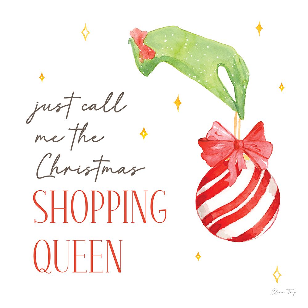 Christmas in the City IX-Shopping Queen art print by Elena Fay for $57.95 CAD