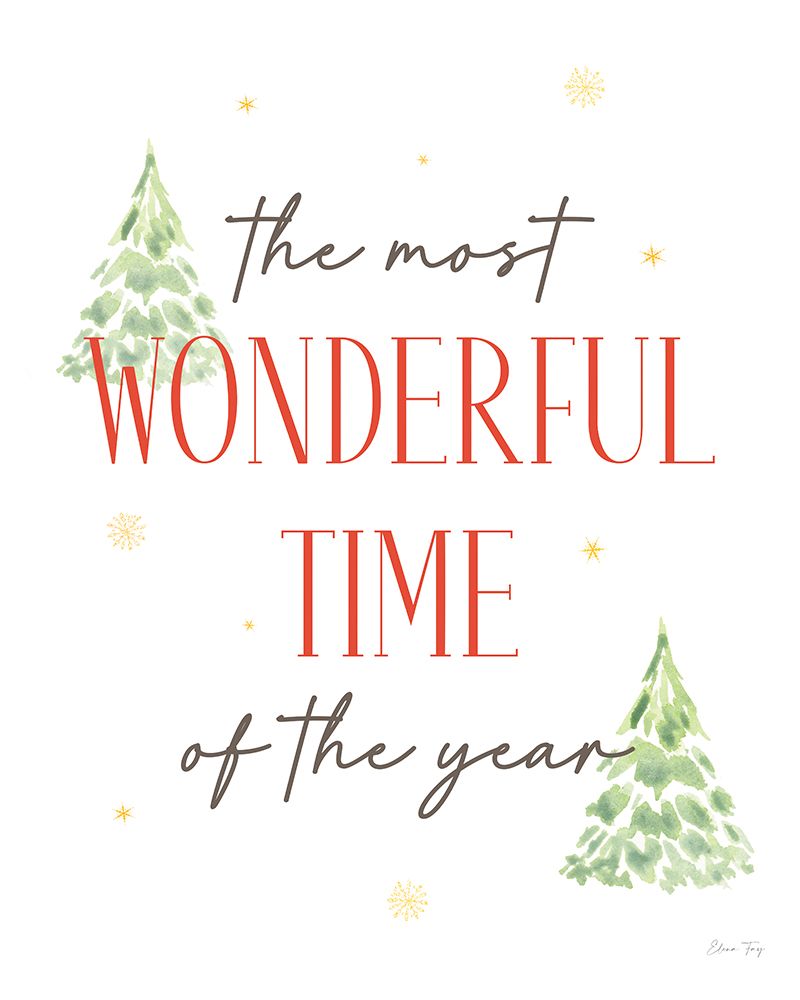 Christmas in the City portrait VII-Most Wonderful Time art print by Elena Fay for $57.95 CAD