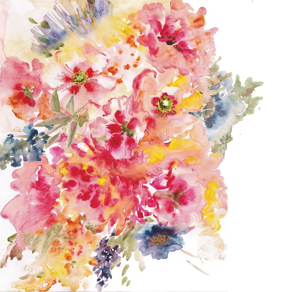 Red Floral Explosion II art print by Tre Sorelle Studios for $57.95 CAD