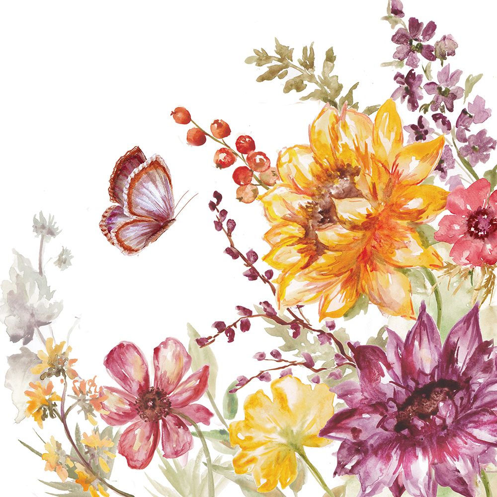 Wild Sunflower Meadow Watercolor III art print by Tre Sorelle Studios for $57.95 CAD