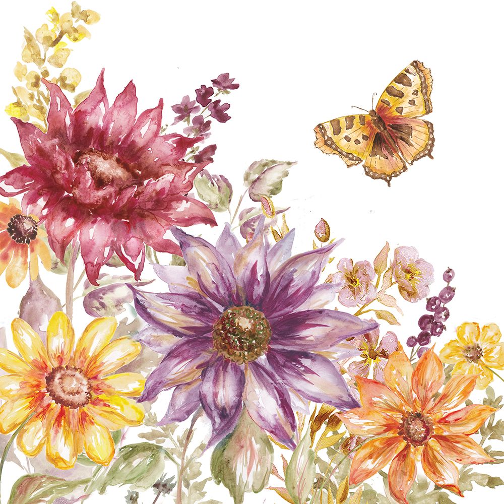 Wild Sunflower Meadow Watercolor IV art print by Tre Sorelle Studios for $57.95 CAD