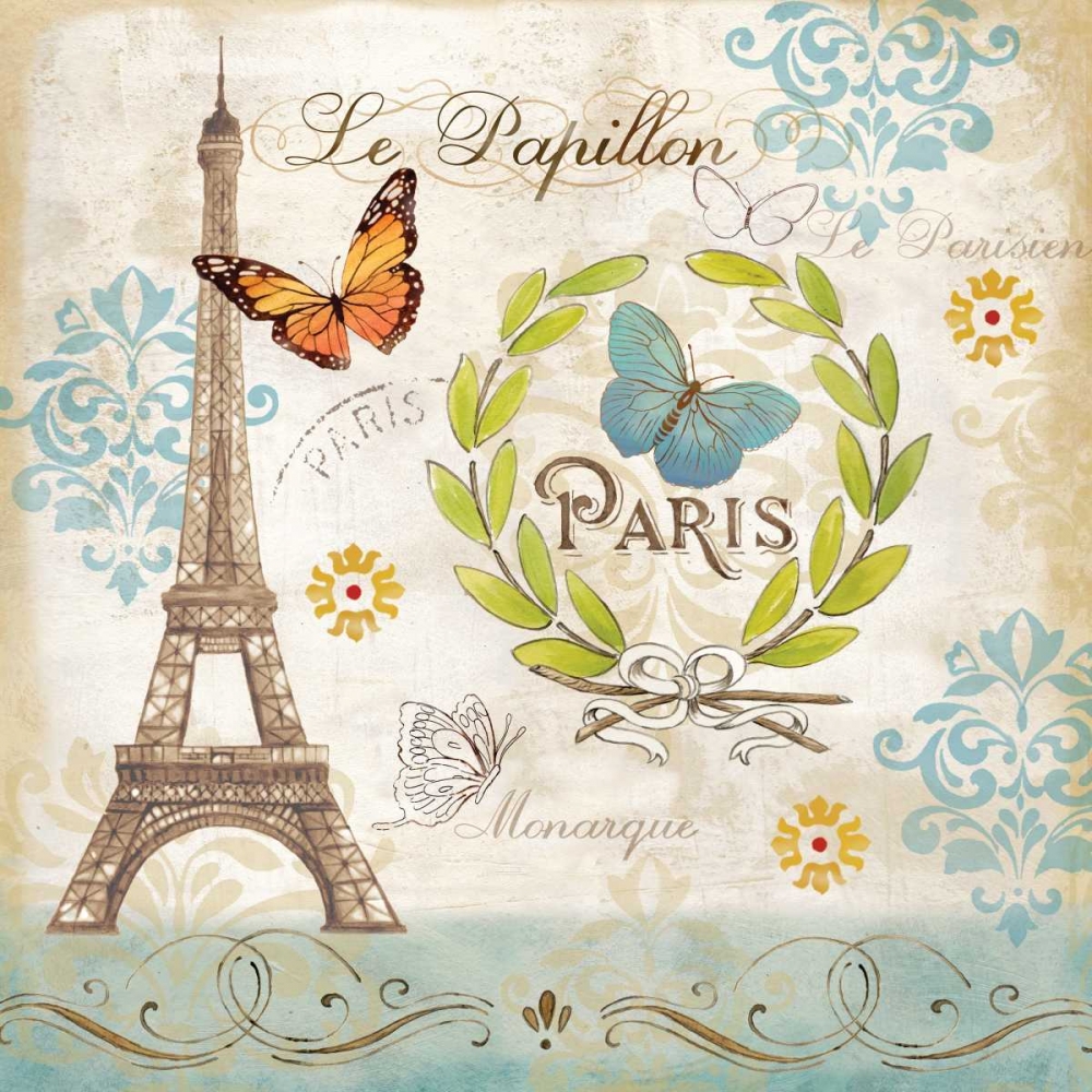 Le Papillon Paris I art print by Cynthia Coulter for $57.95 CAD