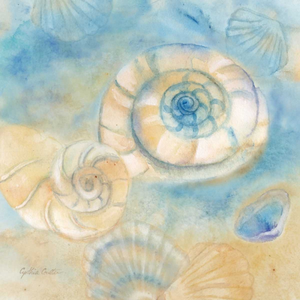 Watercolor Shells I art print by Cynthia Coulter for $57.95 CAD