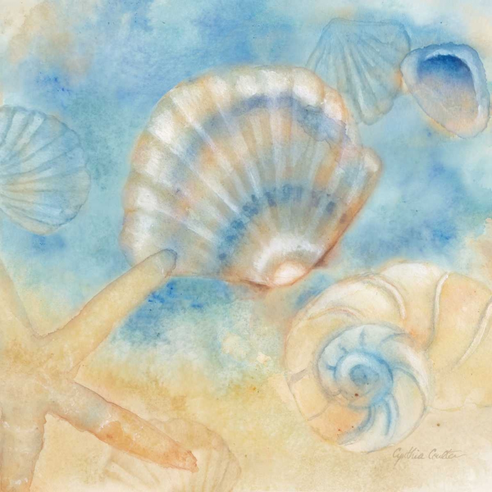 Watercolor Shells II art print by Cynthia Coulter for $57.95 CAD