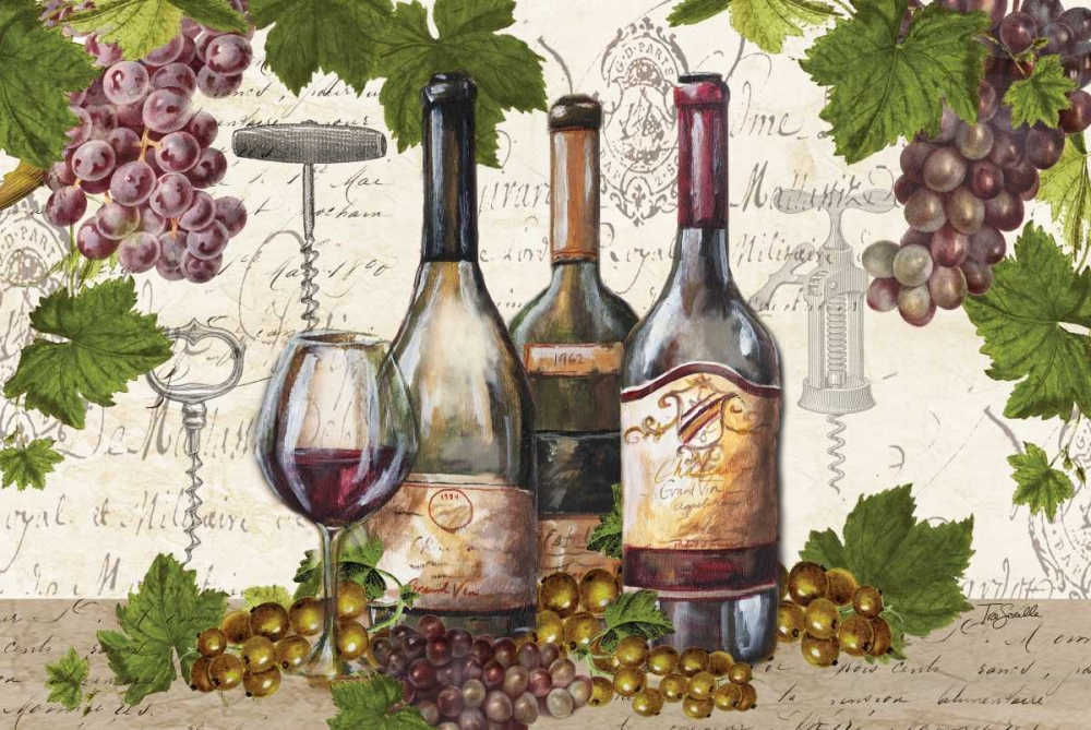 Botanical Wine Landscape art print by Tre Sorelle Studios for $57.95 CAD