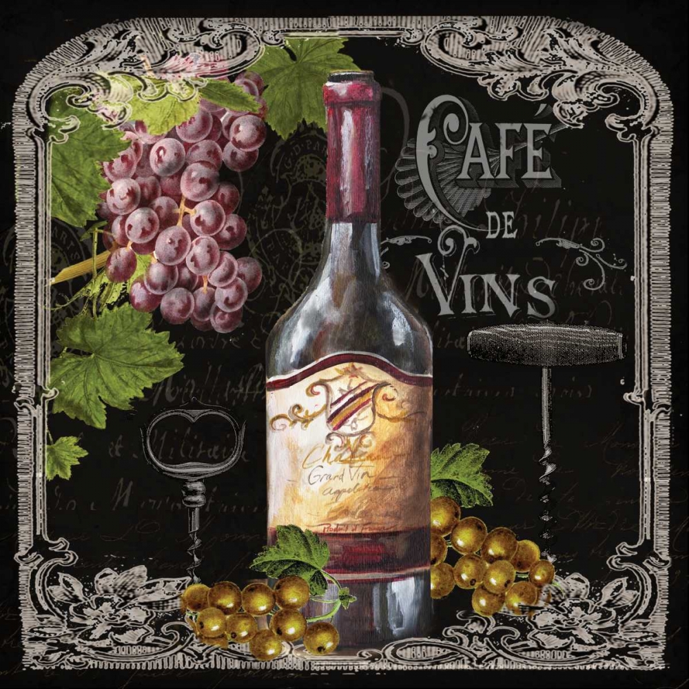 Cafe de Vins Wine I art print by Tre Sorelle Studios for $57.95 CAD