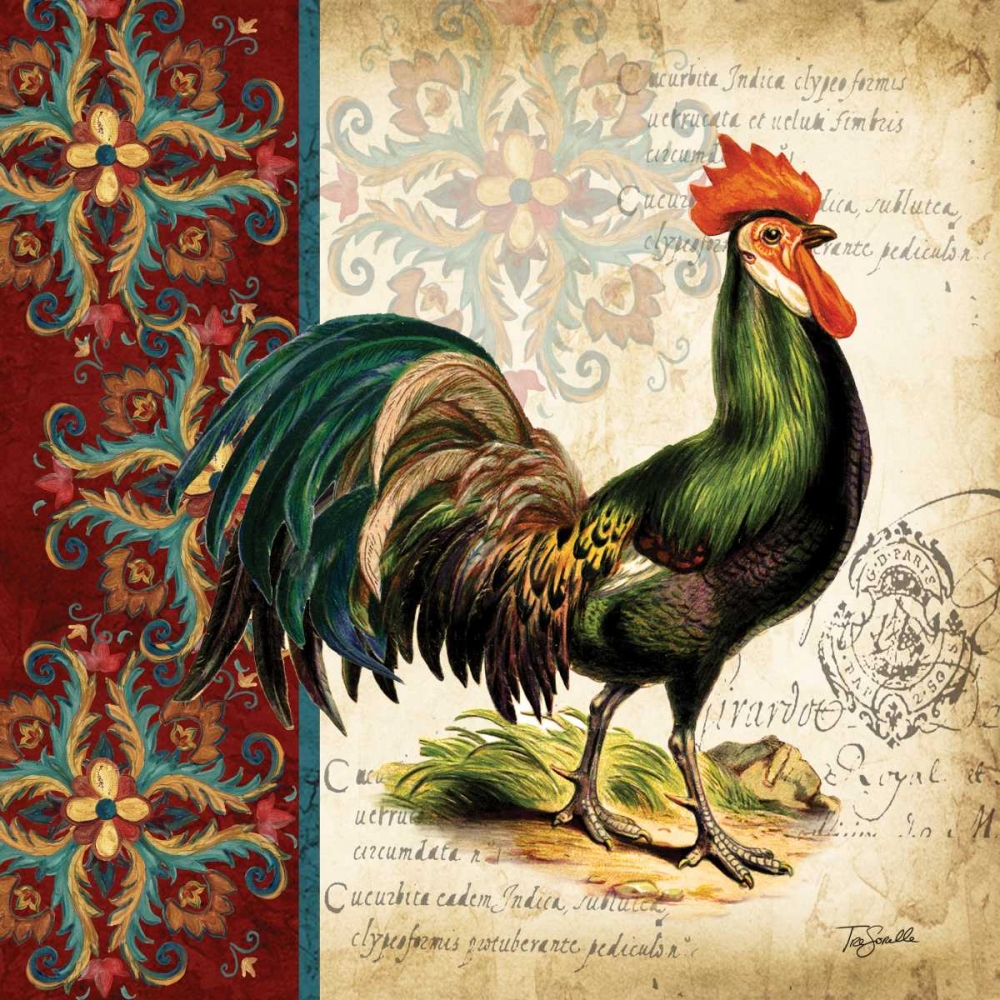Suzani Rooster I art print by Tre Sorelle Studios for $57.95 CAD