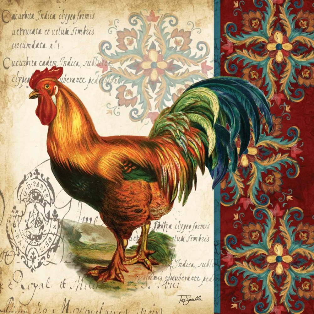 Suzani Rooster II art print by Tre Sorelle Studios for $57.95 CAD
