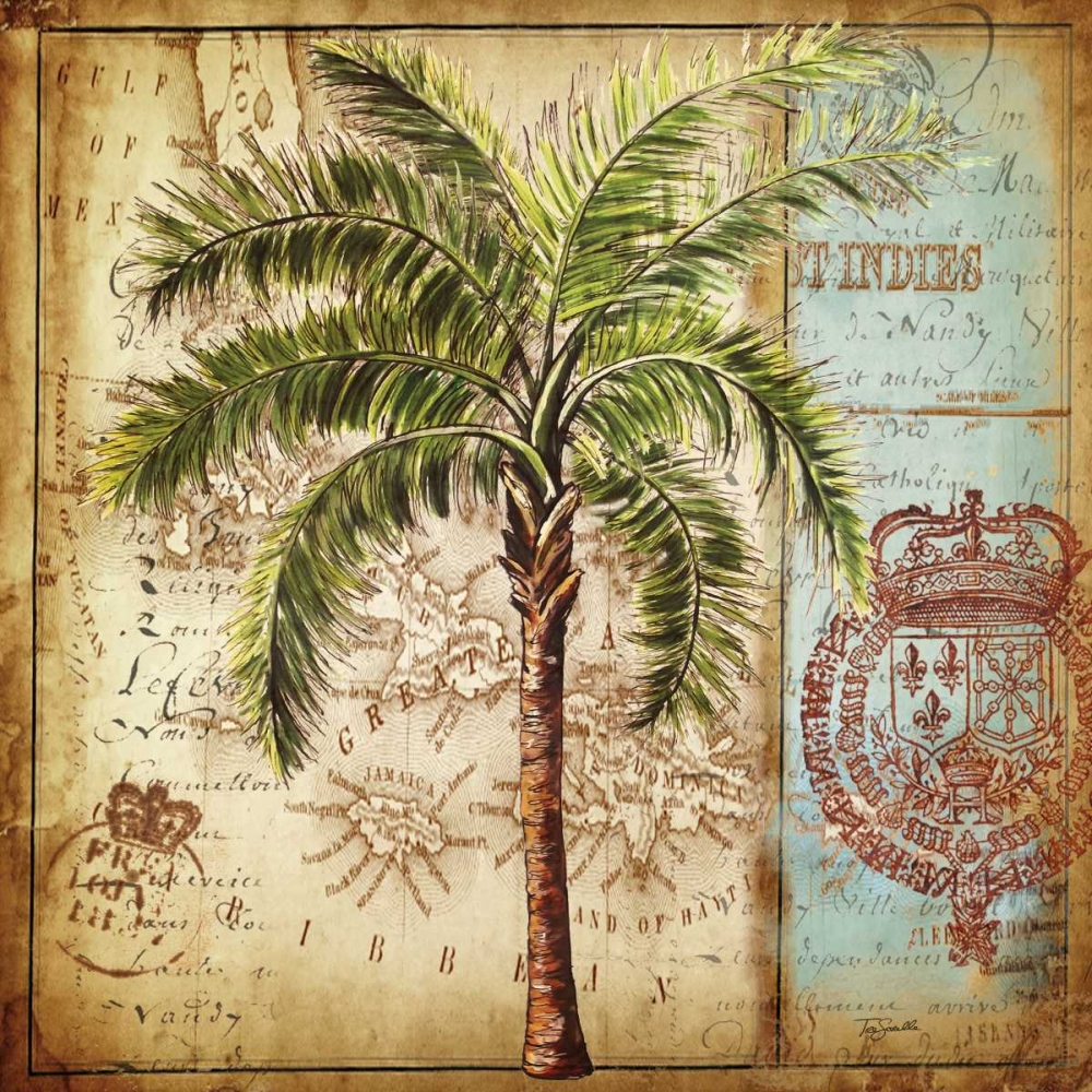 Antique Nautical Palms II art print by Tre Sorelle Studios for $57.95 CAD