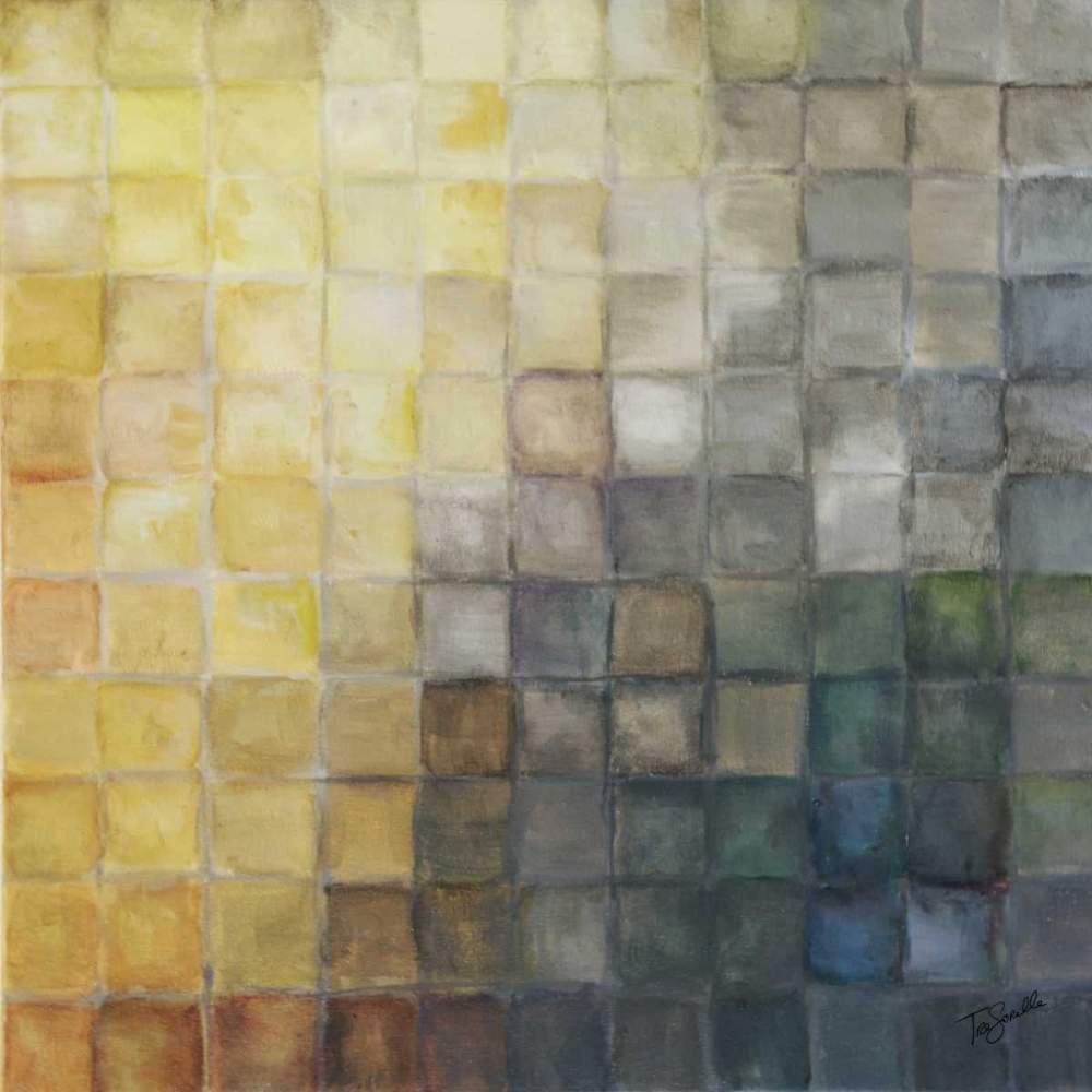Yellow Gray Mosaics II art print by Tre Sorelle Studios for $57.95 CAD