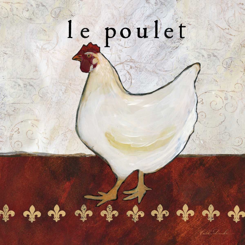 French Country Kitchen II - Le Poulet  art print by Caitlin Dundon for $57.95 CAD