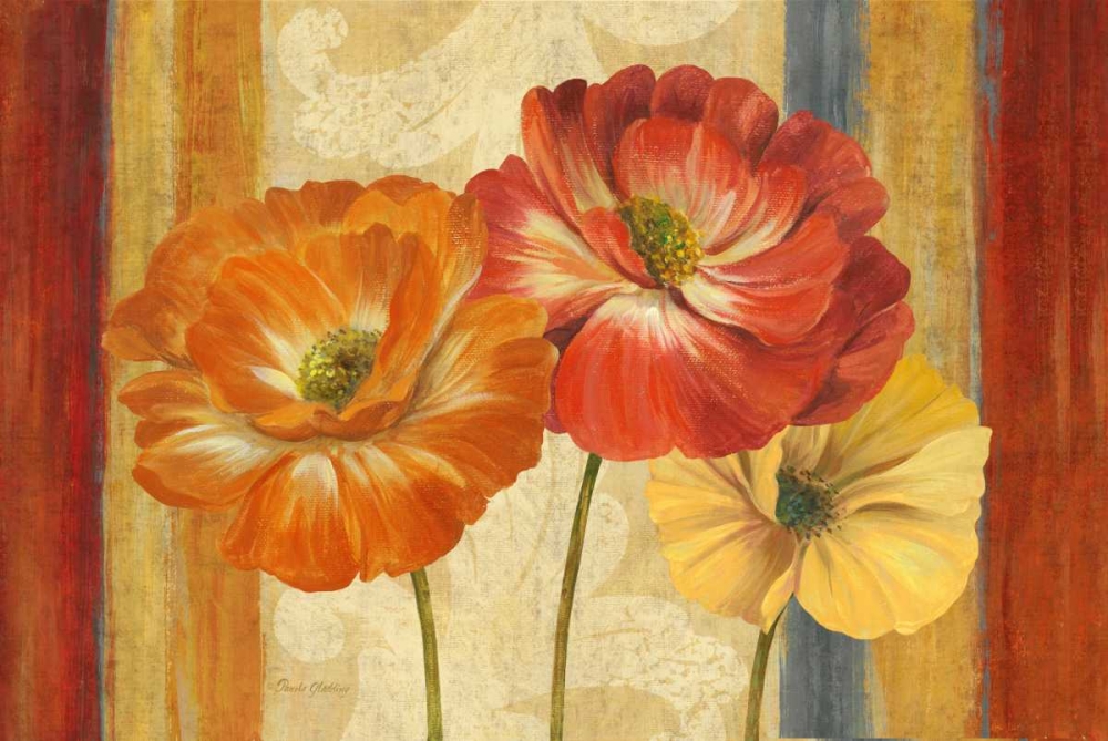 Poppy Tapestry Stripes Landscape art print by Pamela Gladding for $57.95 CAD
