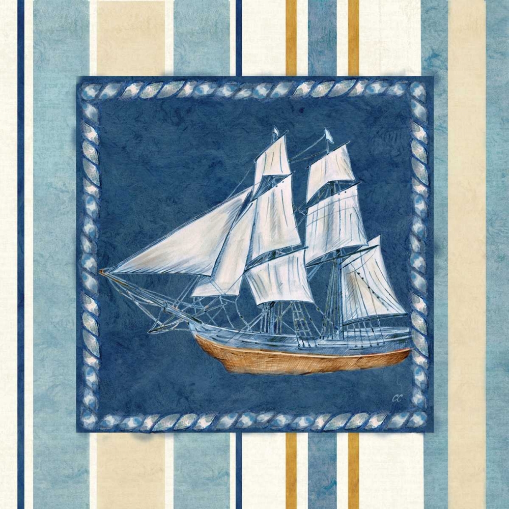 Nautical Stripe II art print by Cynthia Coulter for $57.95 CAD
