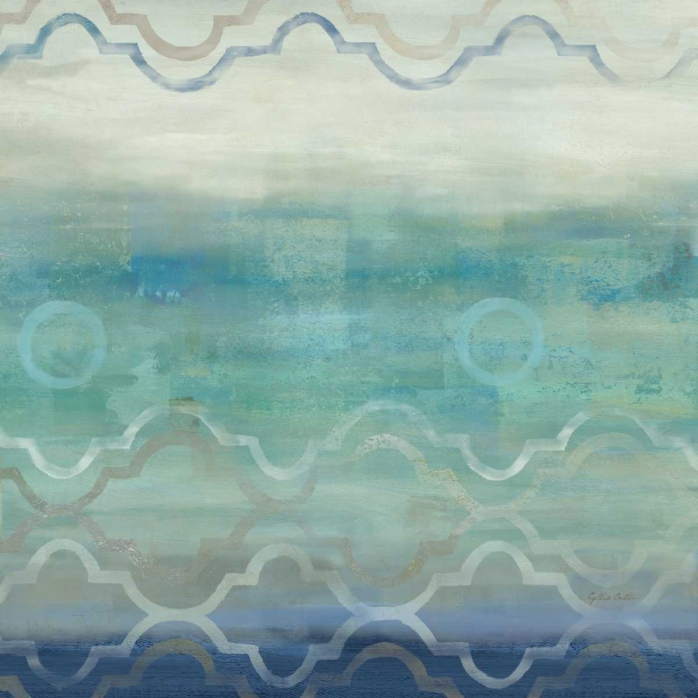 Abstract Waves Blue-Gray I art print by Cynthia Coulter for $57.95 CAD