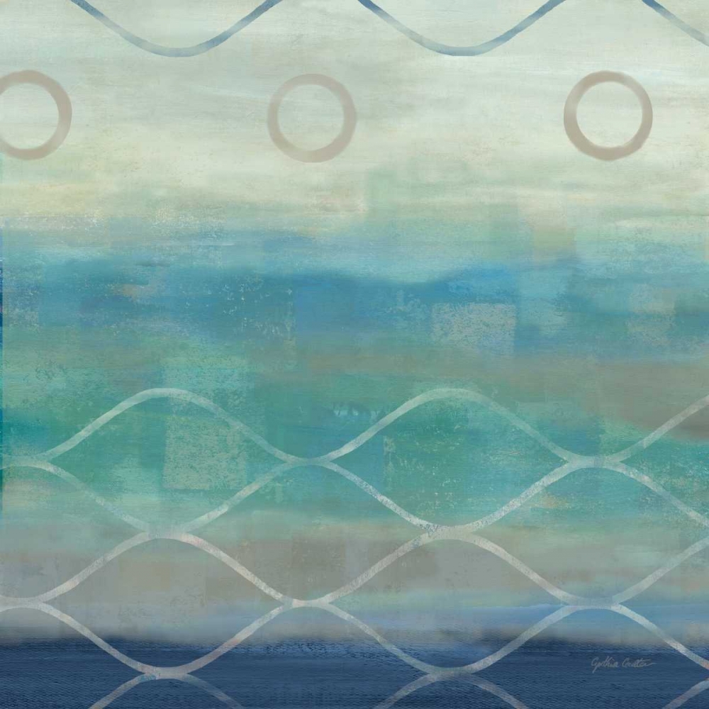 Abstract Waves Blue-Gray II art print by Cynthia Coulter for $57.95 CAD