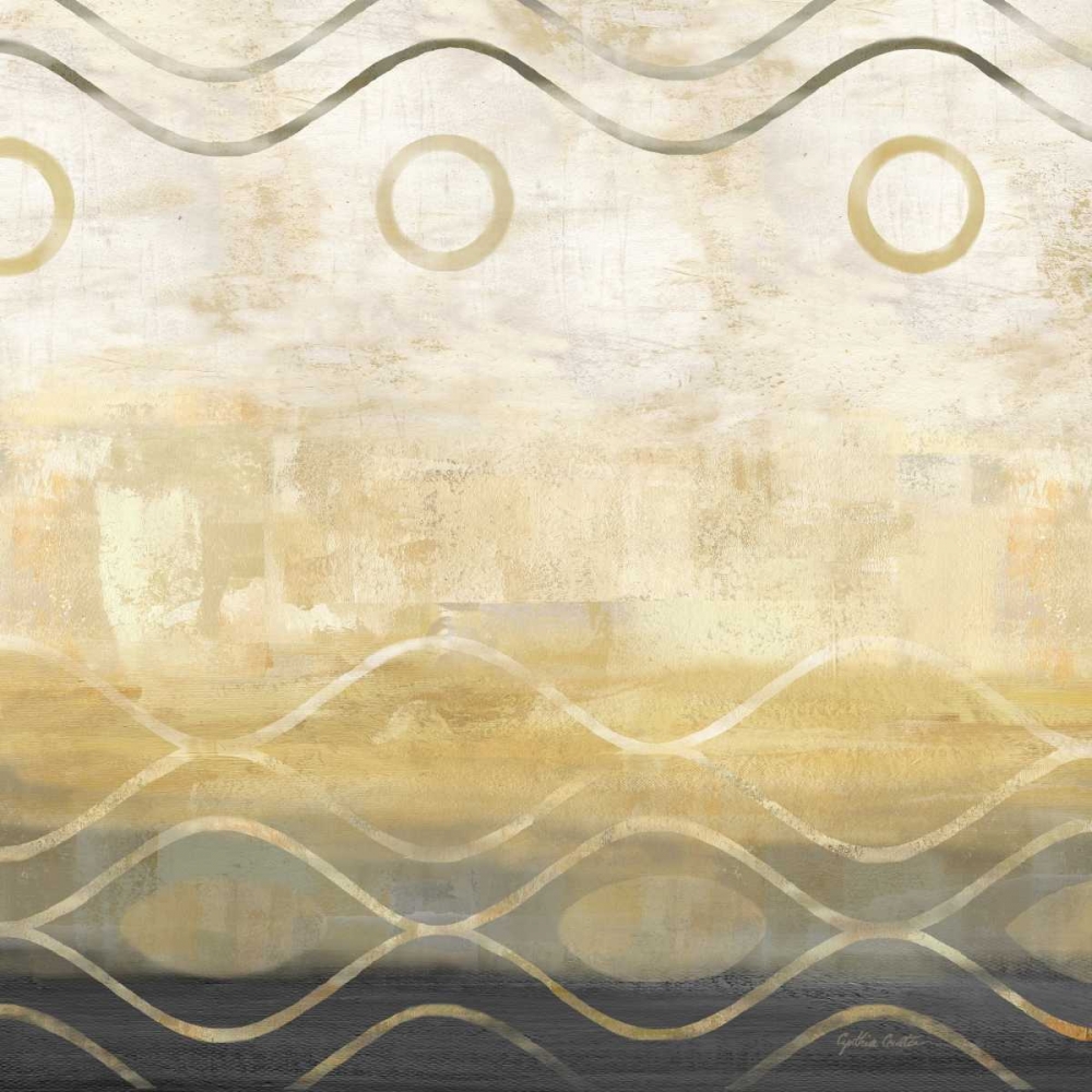 Abstract Waves Black-Gold II art print by Cynthia Coulter for $57.95 CAD