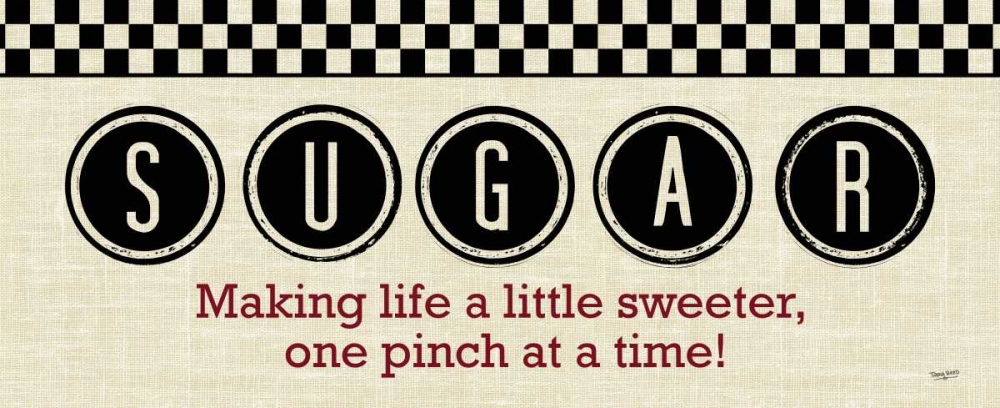 Checkered Kitchen Sign III art print by Tara Reed for $57.95 CAD