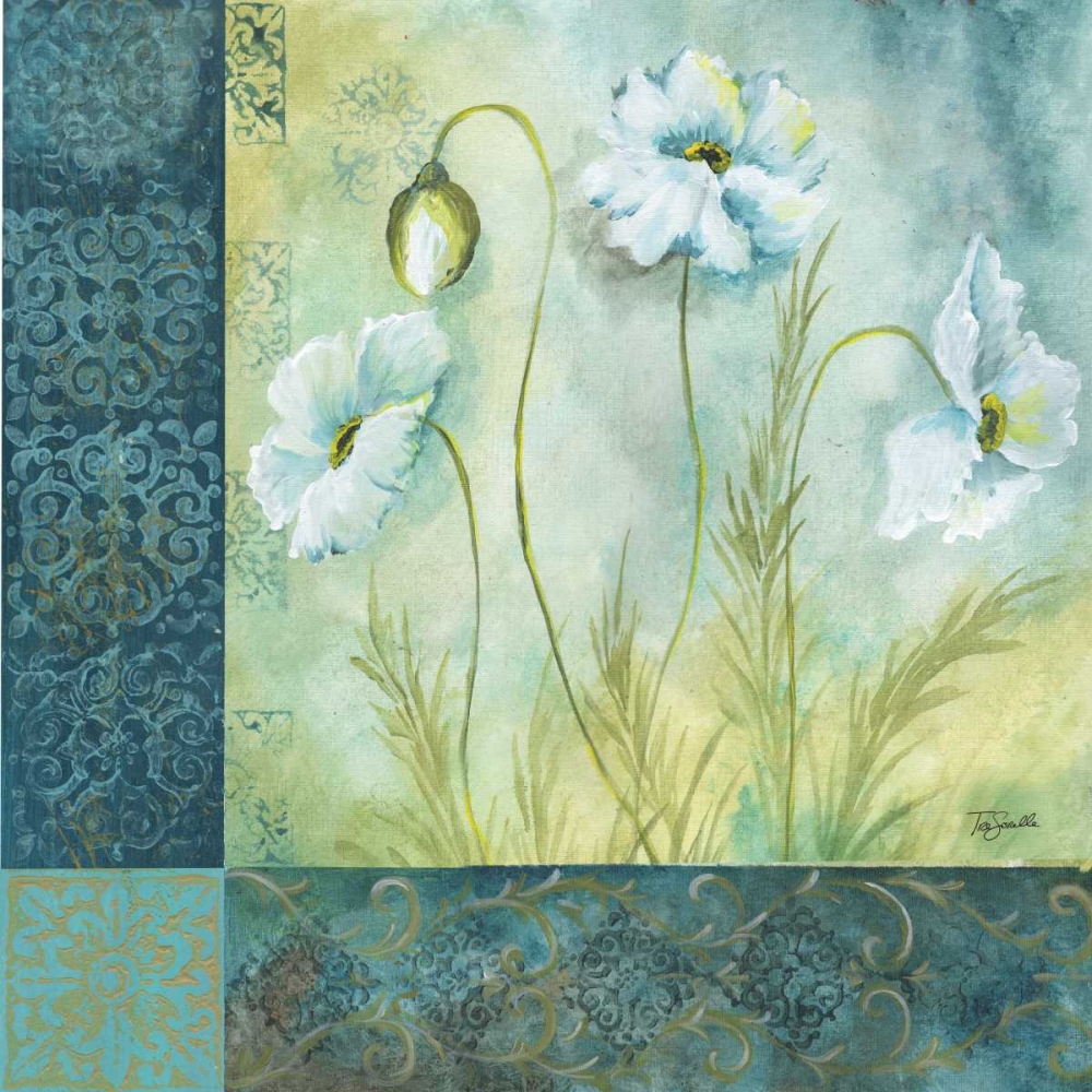 White Poppy Garden I art print by Tre Sorelle Studios for $57.95 CAD